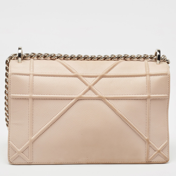 DIOR Light Peach Leather Medium ama Flap Shoulder Bag - Picture 4 of 8